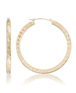 Load image into Gallery viewer, Yellow Gold_10K Gold Bold Woven Diamond Cut Square Tube Large Round Hoop Earrings - iHeart Jewels_I_Heart_1