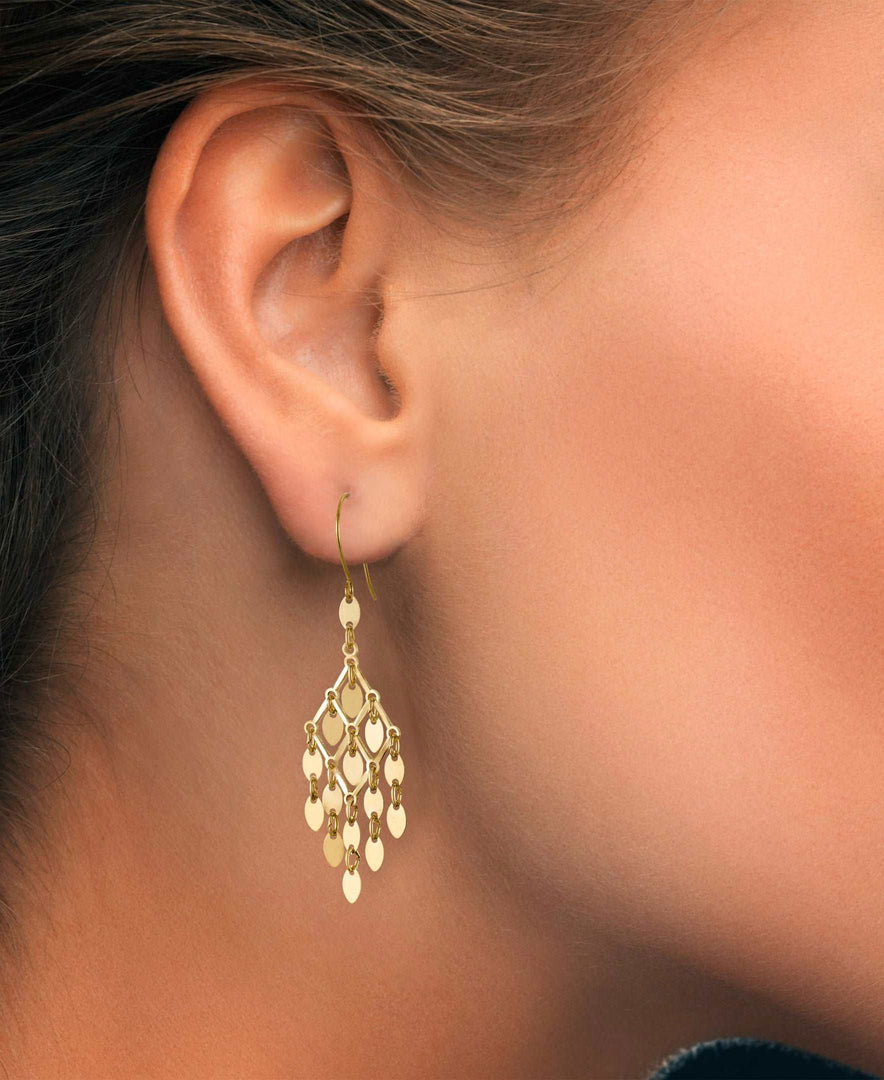 Yellow Gold_10K Gold Chandelier Drop Earrings - iHeart Jewels_I_Heart_1