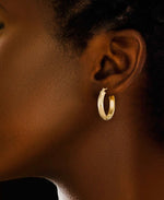 Load image into Gallery viewer, Yellow Gold_10K Gold Classic Oval Twist Hoop Earrings - iHeart Jewels_I_Heart_1