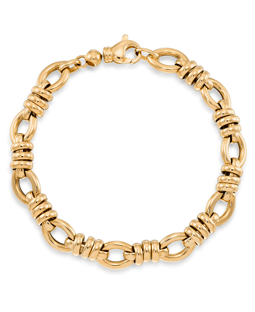 Yellow Gold_10K Gold Cosmopolitan Link Bracelet_I_Heart_1