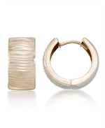 Load image into Gallery viewer, Yellow Gold_10K Gold Diamond Cut Bold Huggie Hoop Earrings_I_Heart_1