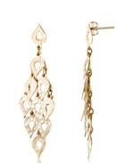 Load image into Gallery viewer, Yellow Gold_10K Gold Diamond Cut Chandelier Earrings - iHeart Jewels_I_Heart_1