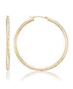Load image into Gallery viewer, Yellow Gold_10K Gold Diamond Cut Large Brilliant Hoop Earrings - iHeart Jewels_I_Heart_1
