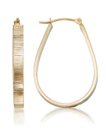 Load image into Gallery viewer, Yellow Gold_10K Gold Diamond Cut Large Pear Shaped Hoop Earrings - iHeart Jewels_I_Heart_1