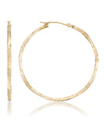 Load image into Gallery viewer, Yellow Gold_10K Gold Diamond Cut Thin Profile Large Twist Hoop - iHeart Jewels_I_Heart_1