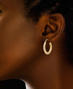 Load image into Gallery viewer, Yellow Gold_10K Gold Graduated Rope Hoop Earrings - iHeart Jewels_I_Heart_1