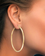 Load image into Gallery viewer, Yellow Gold_Yellow Gold_10K Gold High Polished Essential Round Hoop Earrings - iHeart Jewels_I_Heart_1