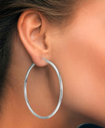 Load image into Gallery viewer, White Gold_Yellow Gold_10K Gold High Polished Essential Round Hoop Earrings - iHeart Jewels_I_Heart_2