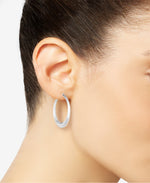 Load image into Gallery viewer, White Gold_10K Gold High Polished Graduated Hoop Earrings_I_Heart_2