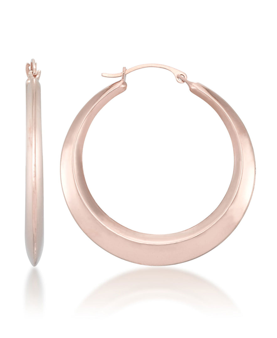Rose Gold_10K Gold High Polished Graduated Hoop Earrings_I_Heart_3