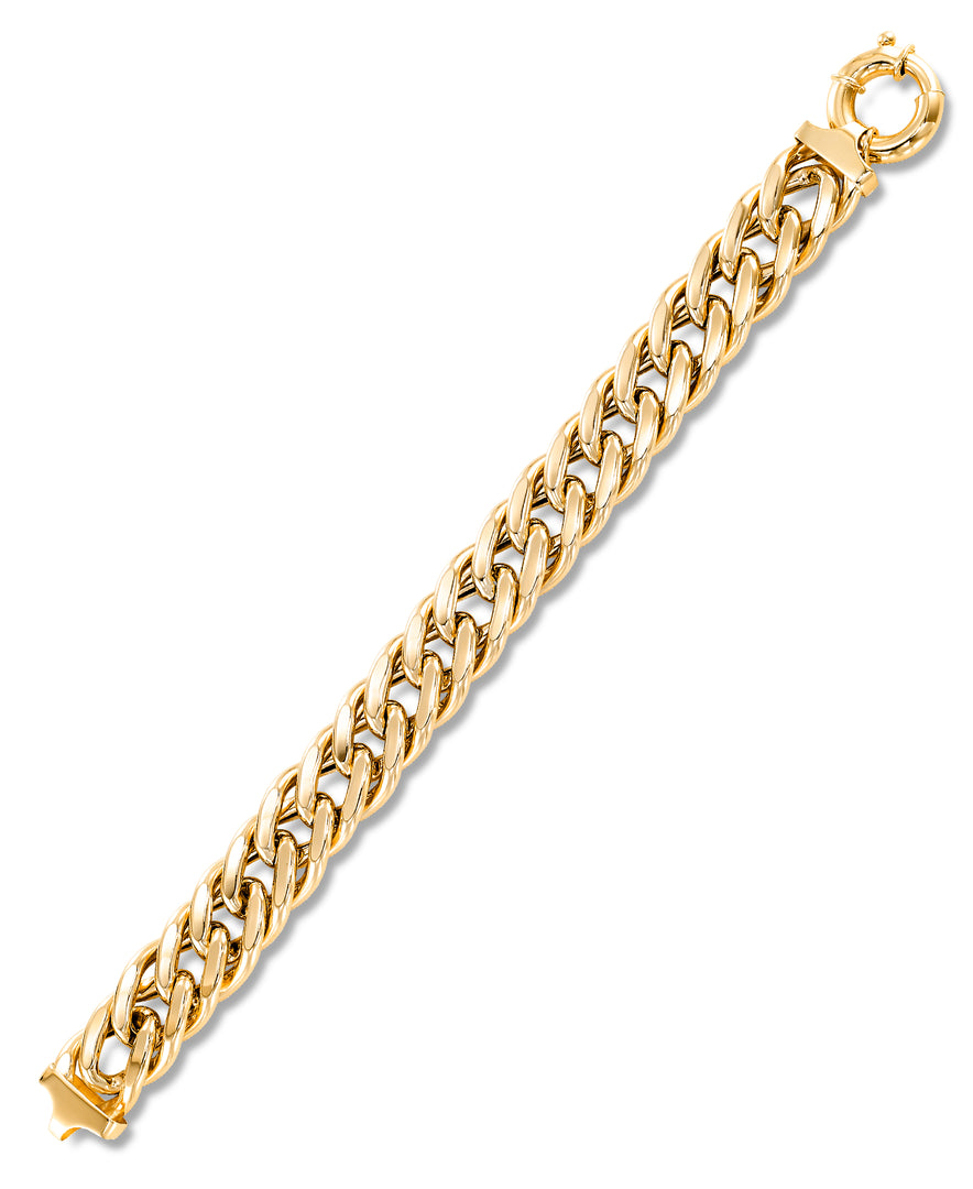 Yellow Gold_10K Gold Ladies' Luxe Curb Link Bracelet_I_Heart_1