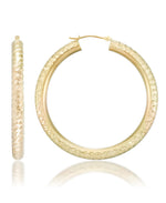 Load image into Gallery viewer, Yellow Gold_10K Gold Large Bold Full Diamond Cut Brilliant Hoop Earrings - iHeart Jewels_I_Heart_1