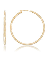 Load image into Gallery viewer, Yellow Gold_10K Gold Large Thin Profile Chevron Hoop Earrings - iHeart Jewels_I_Heart_1