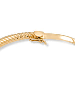 Load image into Gallery viewer, Yellow Gold_10K Gold Sculpted Bypass Bangle Bracelet_I_Heart_1