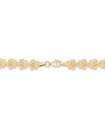 Load image into Gallery viewer, Two-Tone_10K Gold Two Tone Graduated Sculpted Floral Necklace_I_Heart_1