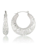 Load image into Gallery viewer, White Gold_10K White Alpine Gold Graduated Hoop Earrings - iHeart Jewels_I_Heart_1