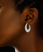 Load image into Gallery viewer, White Gold_10K White Alpine Gold Graduated Hoop Earrings - iHeart Jewels_I_Heart_1