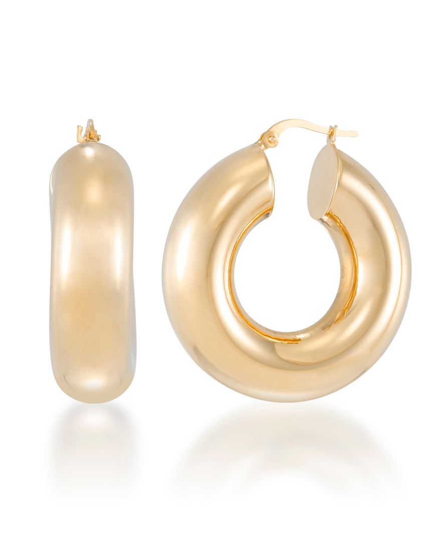 Yellow Gold_14K Gold Bold Chunky Hoop Earrings_I_Heart_1