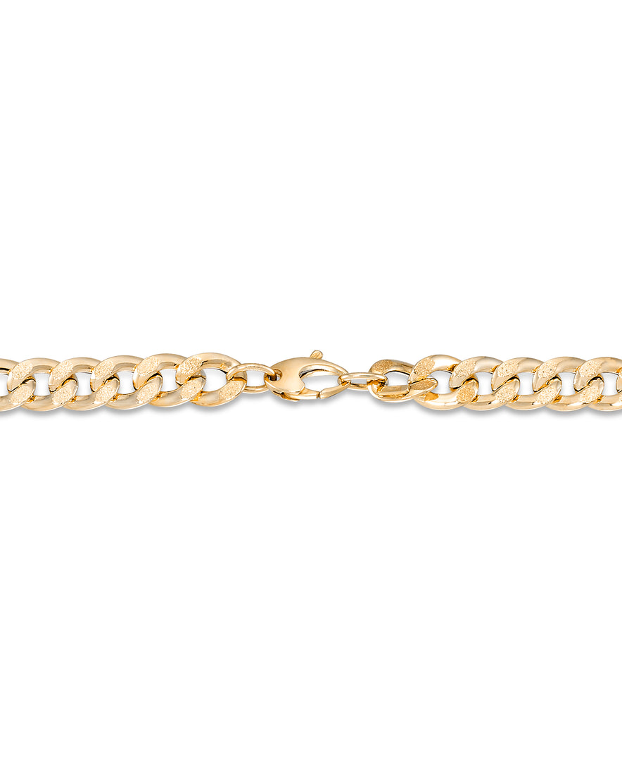 Yellow Gold_14K Gold Bold Curb Link Necklace, 18", Made in Italy_I_Heart_1