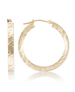 Load image into Gallery viewer, Yellow-Gold_14K Gold Brilliant Diamond Cut Concave Hoop Earrings - iHeart Jewels_I_Heart_1