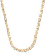 Load image into Gallery viewer, Yellow Gold_14K Gold Classic Italian Curb Link Necklace, 18", Made in Italy_I_Heart_1