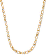 Load image into Gallery viewer, Yellow Gold_14K Gold Classic Italian Polished and Textured Figaro Necklace, 18", Made in Italy_I_Heart_1