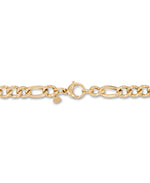 Load image into Gallery viewer, Yellow Gold_14K Gold Classic Italian Polished and Textured Figaro Necklace, 18", Made in Italy_I_Heart_1
