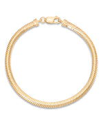 Load image into Gallery viewer, Two-Tone_14K Gold Diamond Cut Omega Bracelet, 7.25", Made in Italy_I_Heart_1