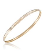 Load image into Gallery viewer, Yellow-Gold_14K Gold Diamond Cut and Polished Bangle and Hoop Earring Set - iHeart Jewels_I_Heart_1