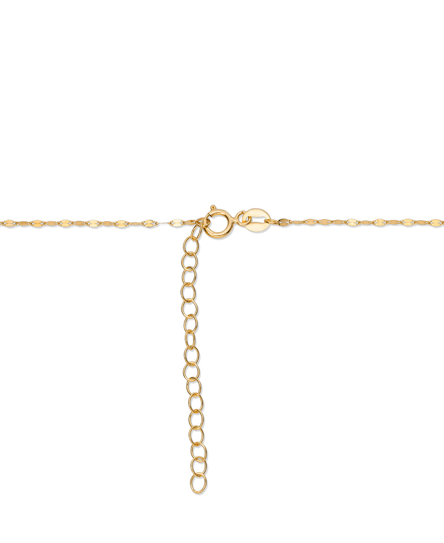 Yellow Gold 14K Gold Double Sparkle Lariat Necklace, Made in Italy_I_Heart_1