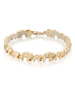 Yellow Gold_14K Gold Elephant Stampato Bracelet, 7"_I_Heart_1