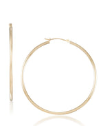 Cargar imagen en el visor de la galería, Yellow Gold_14K Gold Essential Hoop Earrings, Large - iHeart Jewels_I_Heart_1