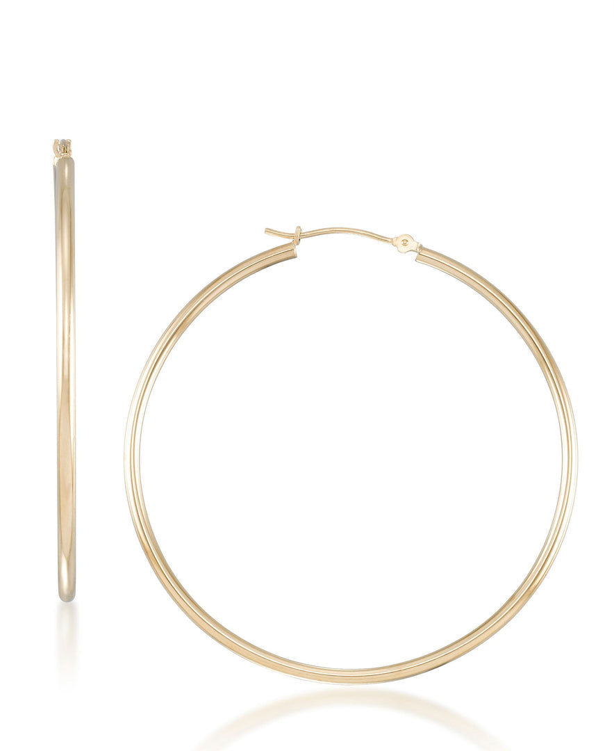 Yellow Gold_14K Gold Essential Hoop Earrings, Large - iHeart Jewels_I_Heart_1