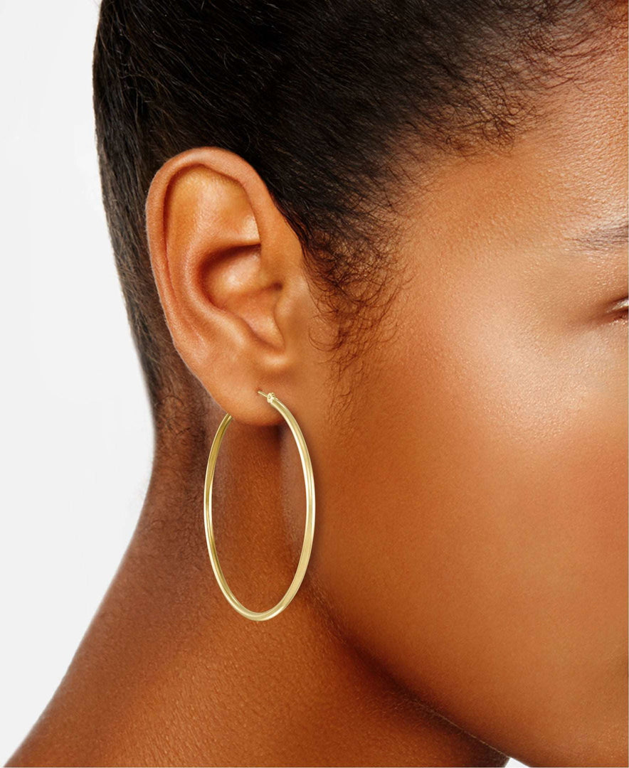 Yellow Gold_14K Gold Essential Hoop Earrings, Large - iHeart Jewels_I_Heart_1