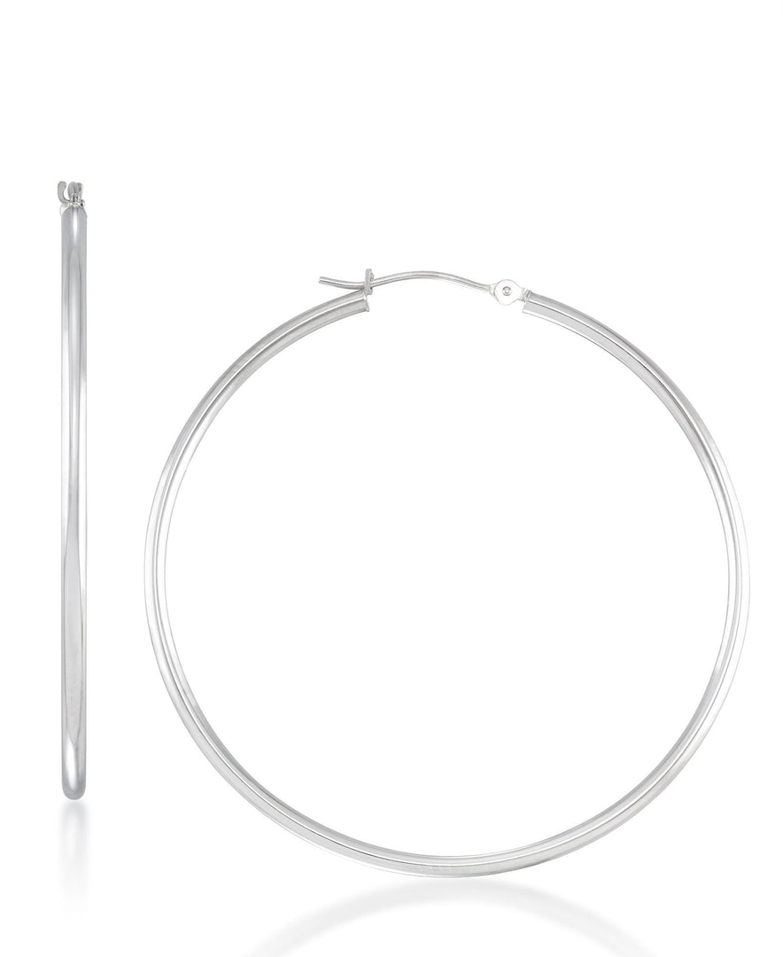 White Gold_14K Gold Essential Hoop Earrings, Large - iHeart Jewels_I_Heart_2