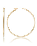 Load image into Gallery viewer, Yellow Gold_14K Gold Essential Hoop Earrings, Medium - iHeart Jewels_I_Heart_1