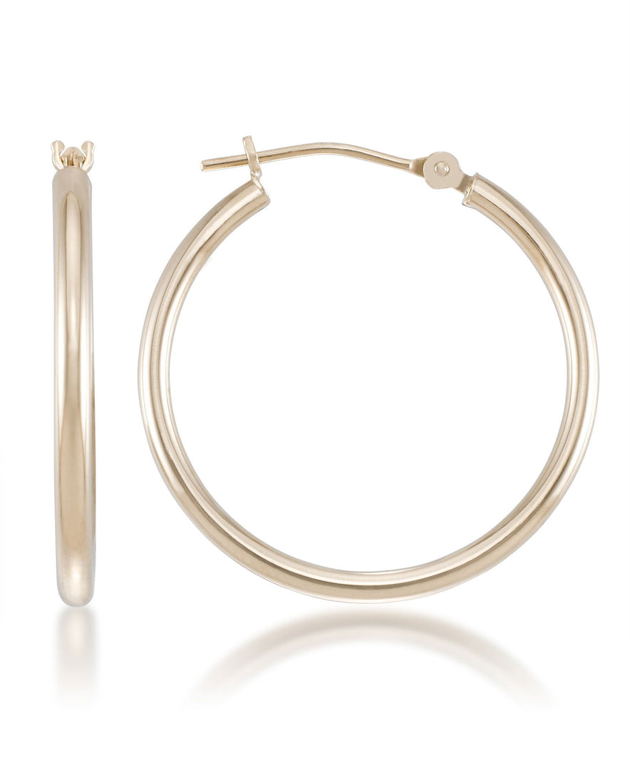 Yellow-Gold_Yellow Gold_14K Gold Essential Round Hoop Earrings - iHeart Jewels_I_Heart_1