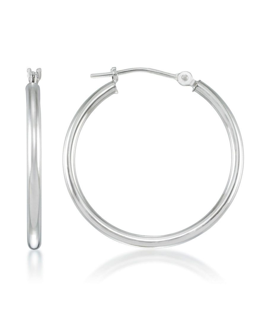 White-Gold_White Gold_14K Gold Essential Round Hoop Earrings - iHeart Jewels_I_Heart_2