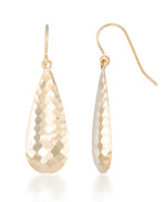 Load image into Gallery viewer, Yellow Gold_14K Gold Faceted Teardrop Dangle Earrings_I_Heart_1
