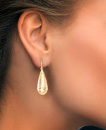 Load image into Gallery viewer, Yellow Gold_14K Gold Faceted Teardrop Dangle Earrings_I_Heart_1