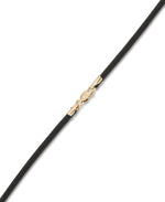 Load image into Gallery viewer, Yellow-Gold_14K Gold Hand Enameled Leopard Slide Pendant on 18" Black Leather Cord - iHeart Jewels_I_Heart_1