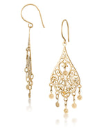 Load image into Gallery viewer, Yellow Gold_14K Gold High Polished Filigree Chandelier Drop Earrings - iHeart Jewels_I_Heart_1