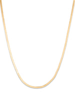 Cargar imagen en el visor de la galería, Yellow Gold_14K Gold High Polished Herringbone Necklace, 18", Made in Italy_I_Heart_1