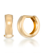 Load image into Gallery viewer, Yellow Gold_14K Gold High Polished Hinged Huggie Hoops_I_Heart_1