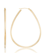 Load image into Gallery viewer, Yellow-Gold_14K Gold High Polished Large Thin Pear Shape Hoop Earrings - iHeart Jewels_I_Heart_1