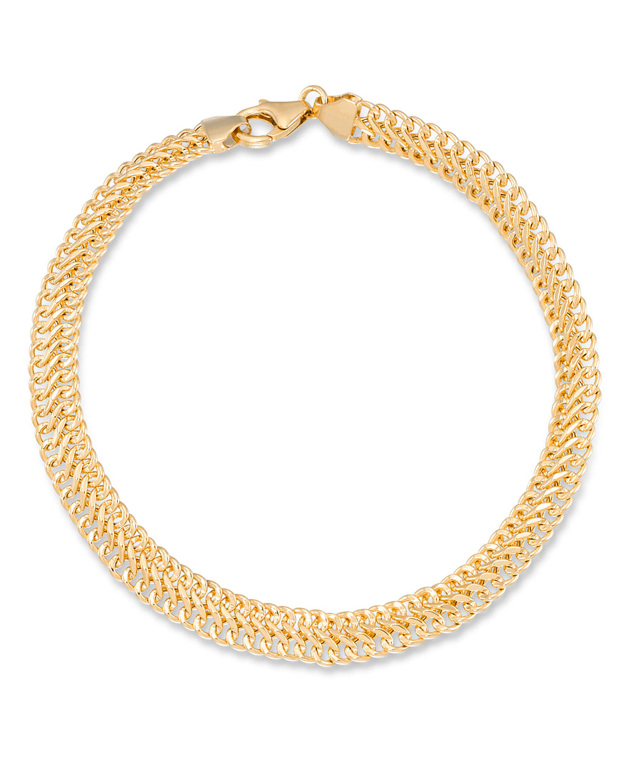 Yellow Gold_14K Gold Infinity Link Bracelet, 7.5", Made in Italy_I_Heart_1