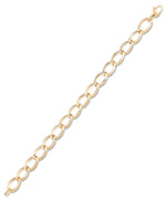 Load image into Gallery viewer, Yellow Gold_14K Gold Ladies' Sculpted Curb Link Bracelet, 7.5", Made in Italy_I_Heart_1