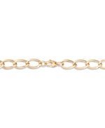 Cargar imagen en el visor de la galería, Yellow Gold_14K Gold Ladies Sculpted Curb Link Necklace, 18", Made in Italy_I_Heart_1