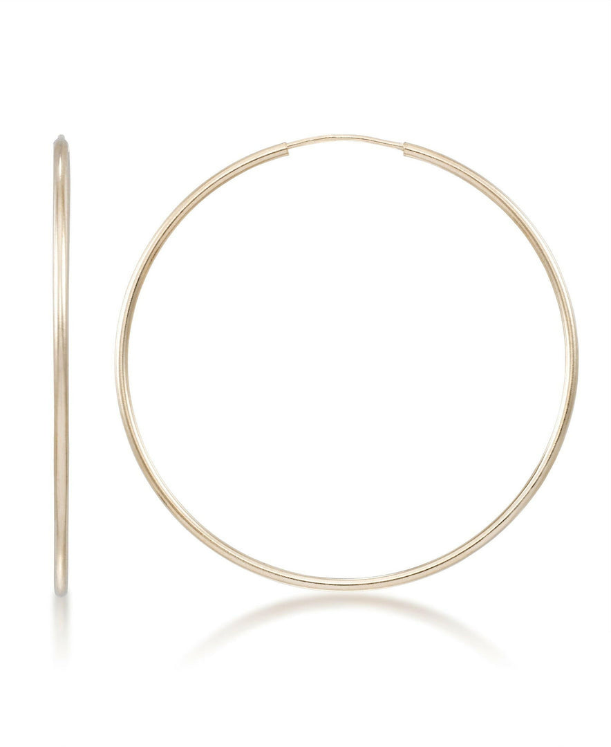 Yellow-Gold_14K Gold Large Endless Hoop Earrings - iHeart Jewels_I_Heart_1