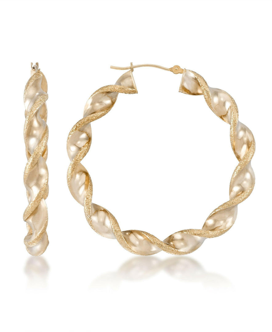 Yellow-Gold_14K Gold Large Twist Hoop Earrings - iHeart Jewels_I_Heart_1